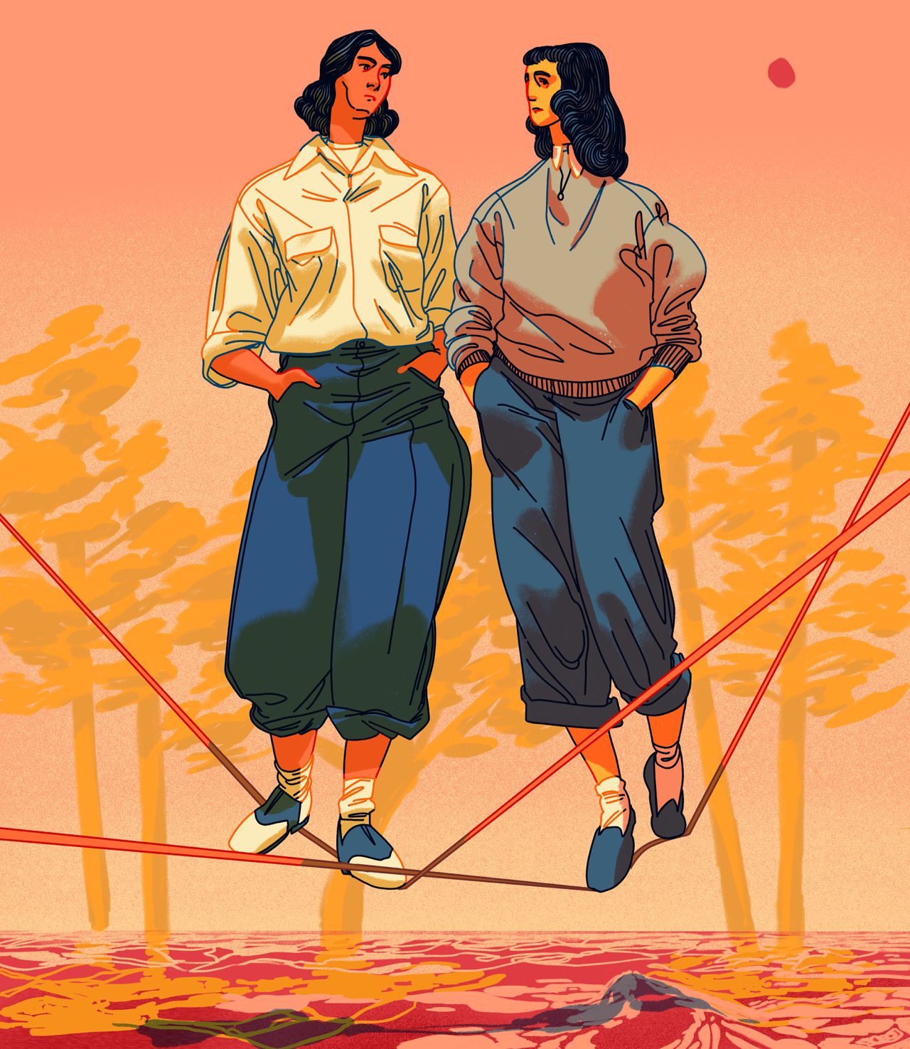 On A Wire - delicacy in navigating friendships © Avalon Nuovo