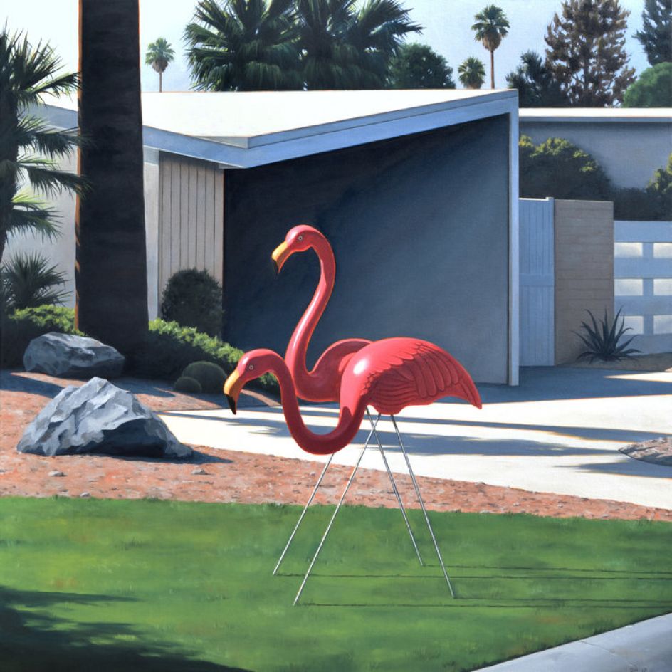 Morning Lawn Flamingos. © Danny Heller