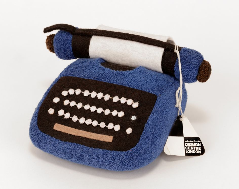 Early Marshmallow soft typewriter, hand-made, rubber foam and jersey towelling, 1970 © Sylvia Libedinsky