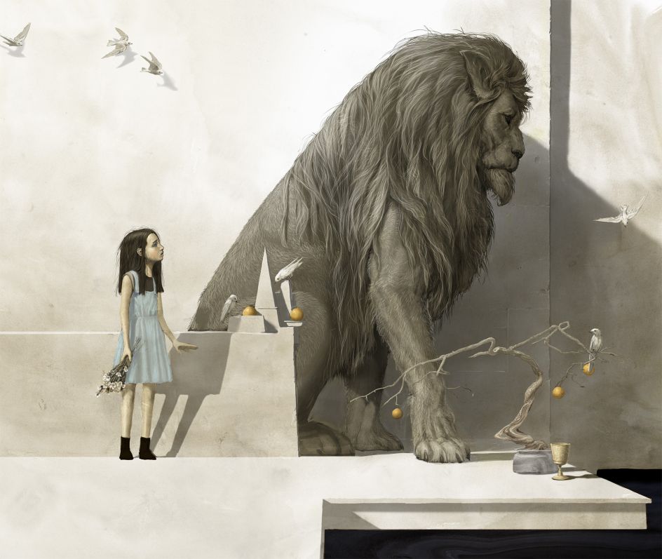 Paradise Sands - illustration by Levi Pinfold from the picture book published by Walker Studio. Levi is represented by Arena