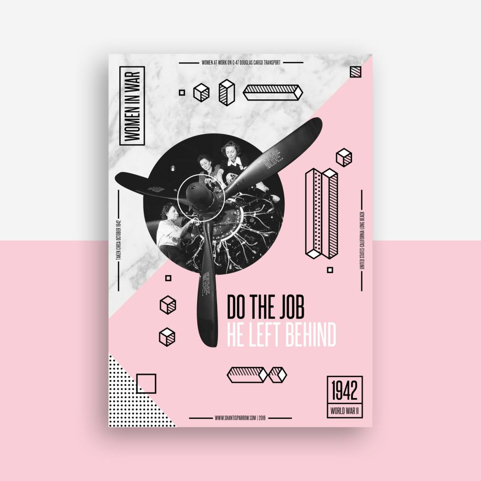 The Women in War poster series by Shanti Sparrow