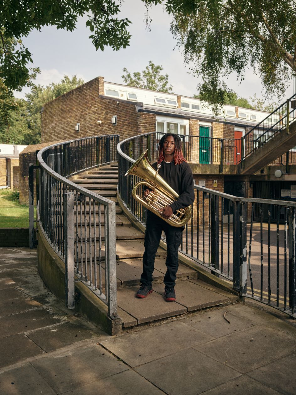 Teigan Hastings - Tuba, Cressingham Gardens Estate  © Michael Wharley