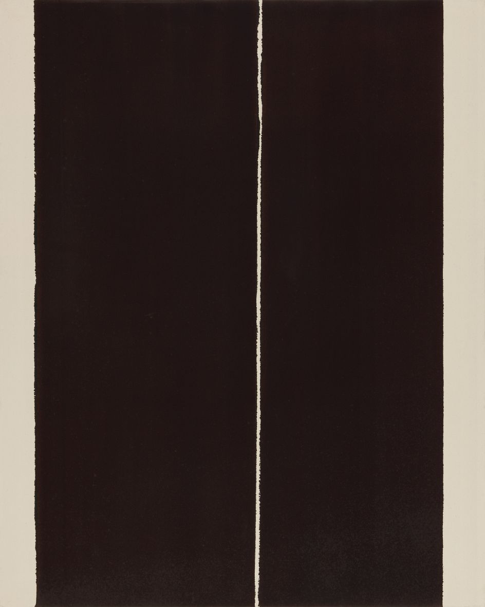 Yun Hyong-keun Burnt Umber & Ultramarine Blue 2007 Oil on cotton 227.5 x 182.3 cm © Yun Seong-ryeol. Courtesy of PKM Gallery.