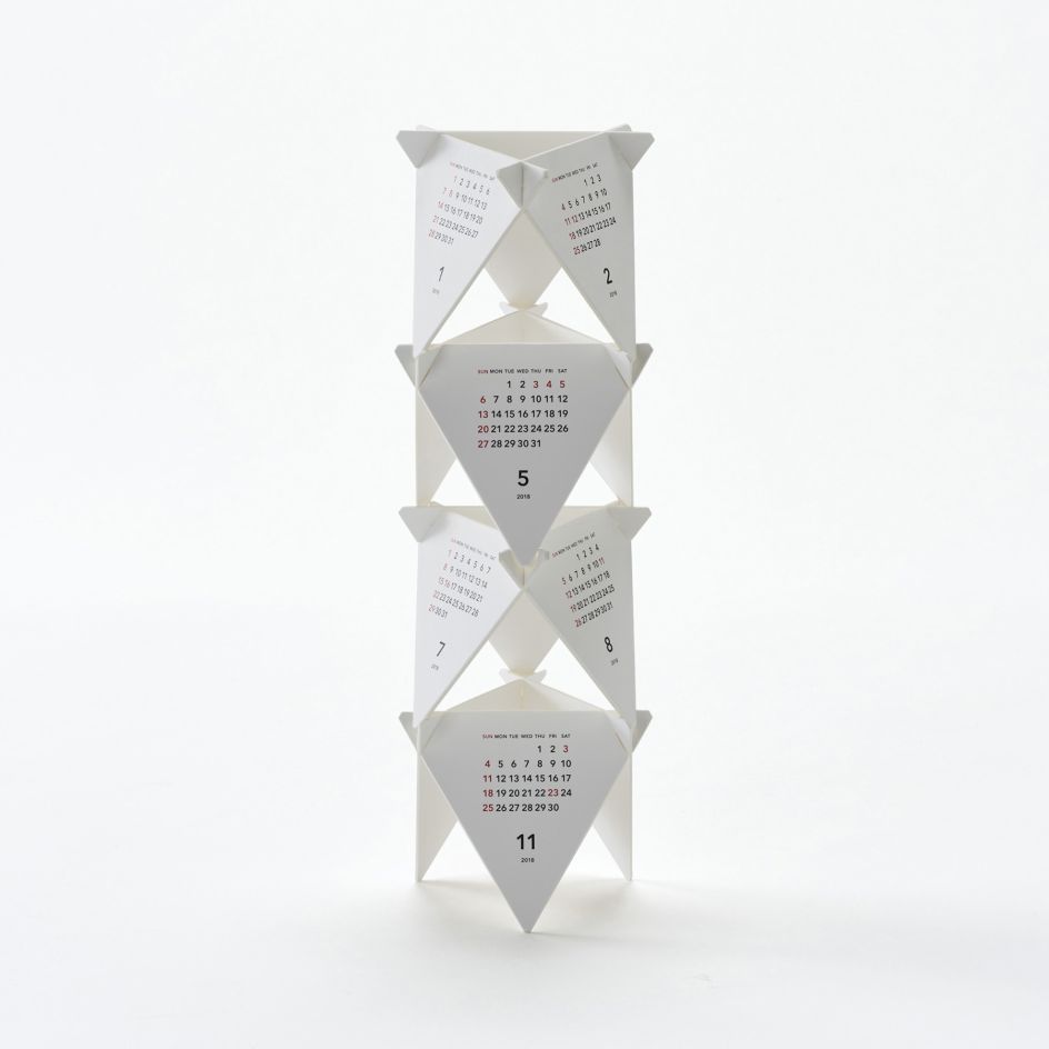 Tri-leg calendar by Katsumi Tamura