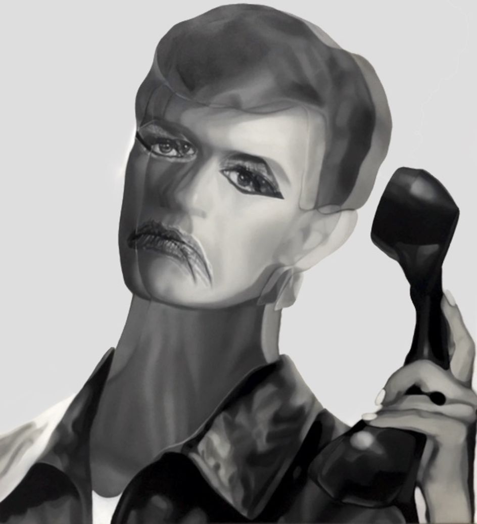 Bowie II, Oil on canvas, 90x83cm © Teiji Hayama