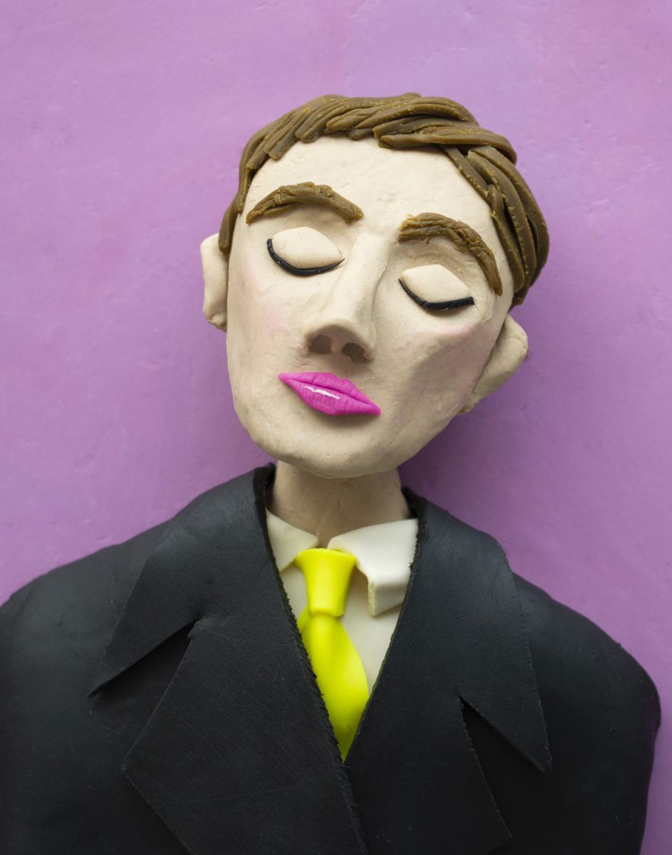 Original photograph: Paul Nougé self-portrait in photomaton, 1929 rendered in Play-Doh © Eleanor Macnair