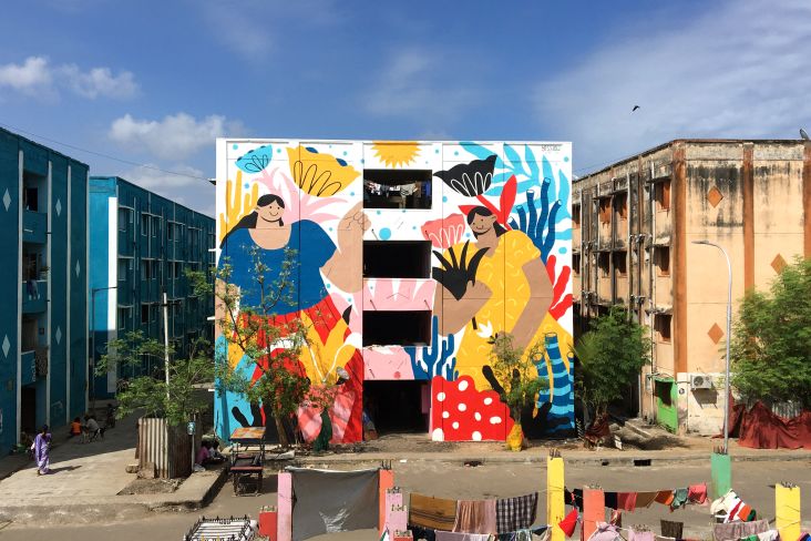 Bloom for St+Art India for Kannagi Art District in Chennai, India