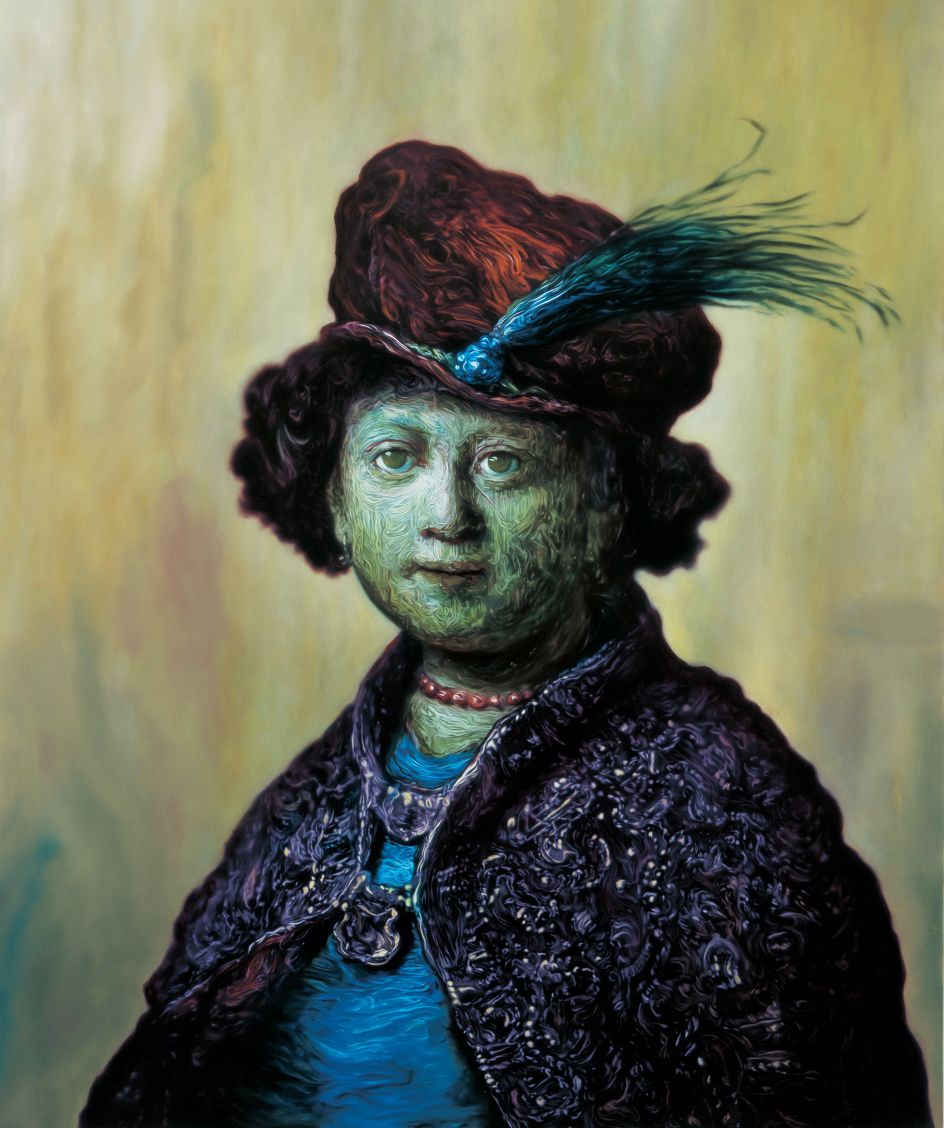 Joseph Beuys, 2001, oil on panel