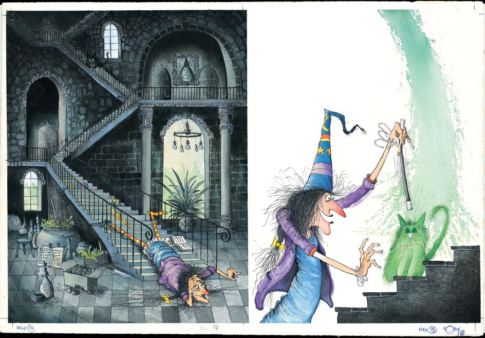 Winnie Turns Wilbur Green, Winnie and Wilbur illustration (c) Korky Paul