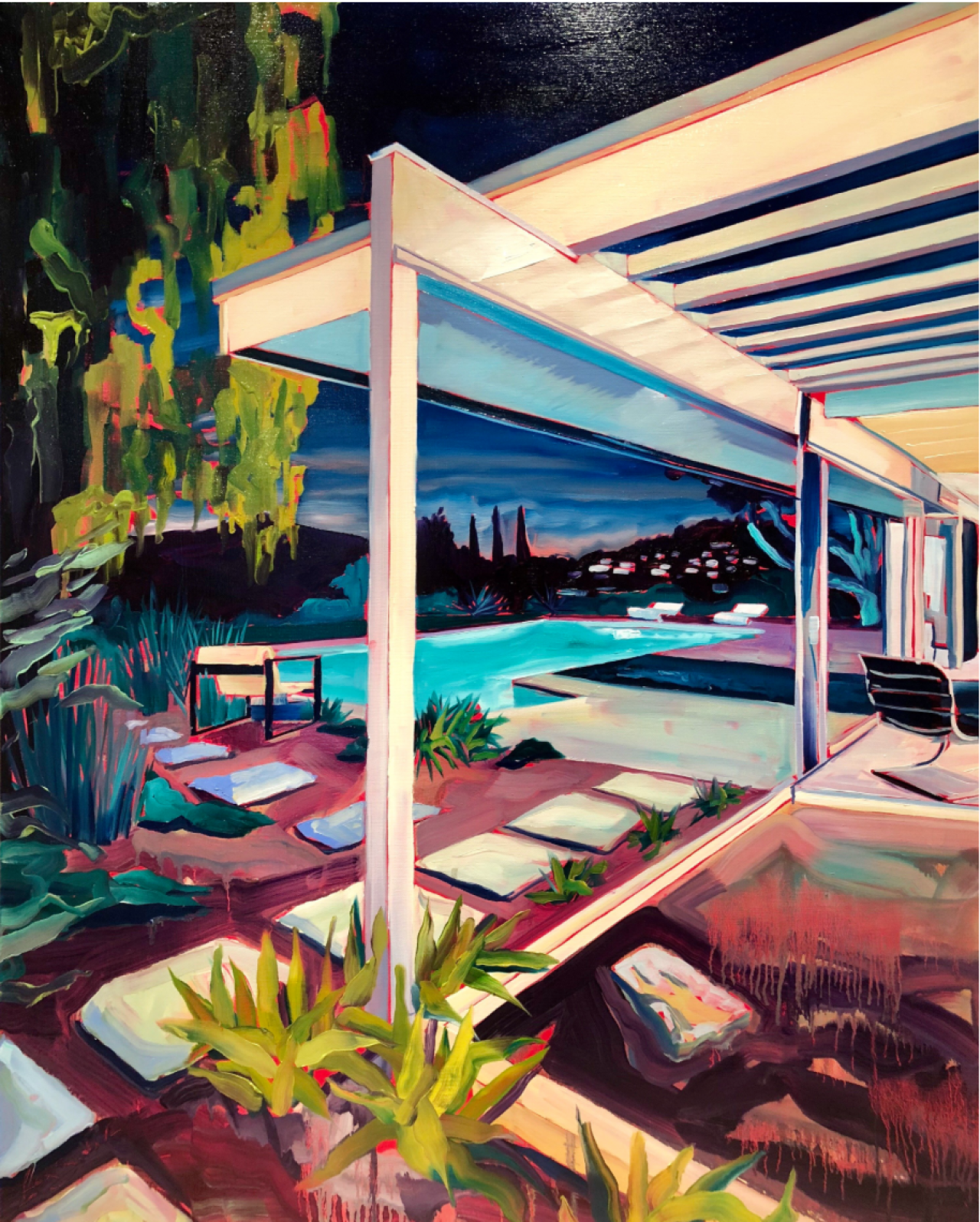 Asparagus House (2018), Rex Southwick, Oil on Canvas, 89 x 100cm