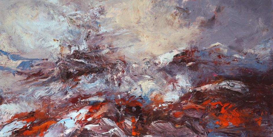 Michael Smith Abeyance, 2018 acrylic on canvas 30 x 72 in.