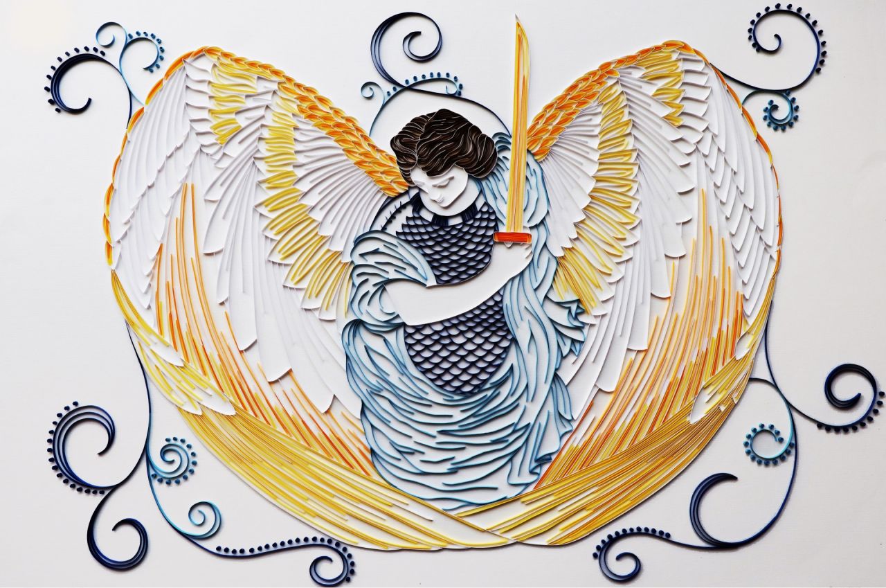Archangel Michael by Niamh Faherty. A' Design Award Winner in the Arts, Crafts and Ready-Made Design Category, 2019-2020.