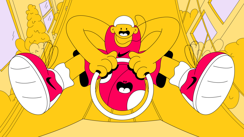 Illustrator Luke McConkey's baller collaboration with Yatta is an animation slam dunk