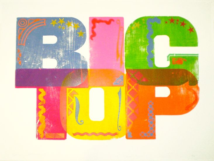 Alan Kitching Wrington Suite: Circus Types 2009 Letter Press Print Edition size: 10 Image and paper size: 57 x 76cm