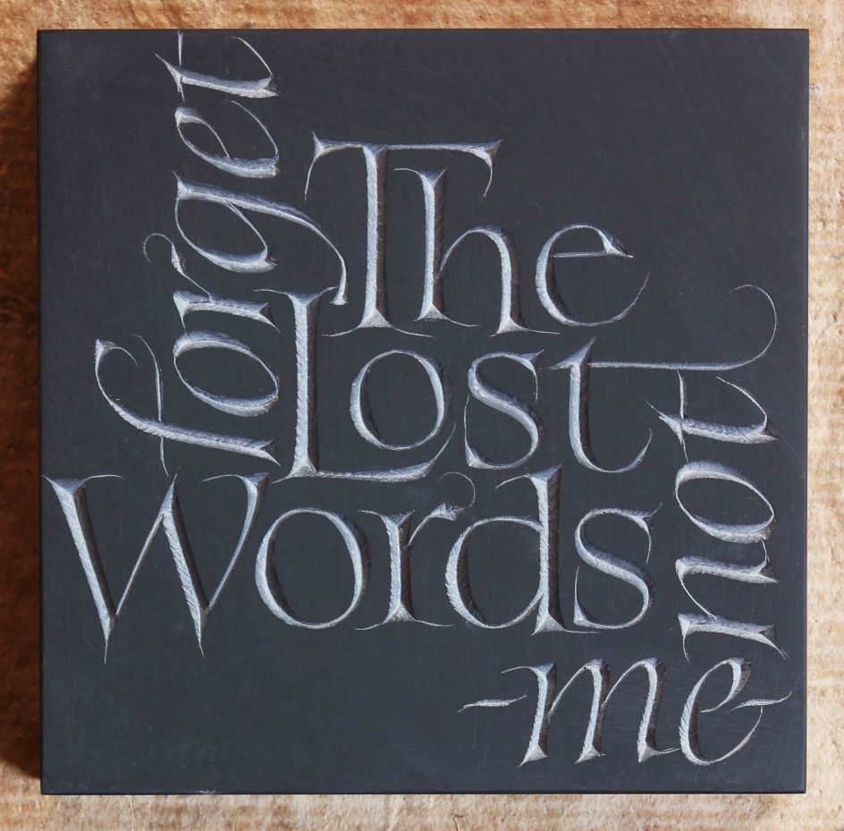 The Lost Words title stone, Mark Brooks