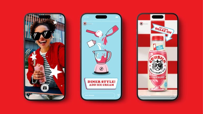 Crusha's new identity is a mashup of American diners, Grease and teenage rebellion