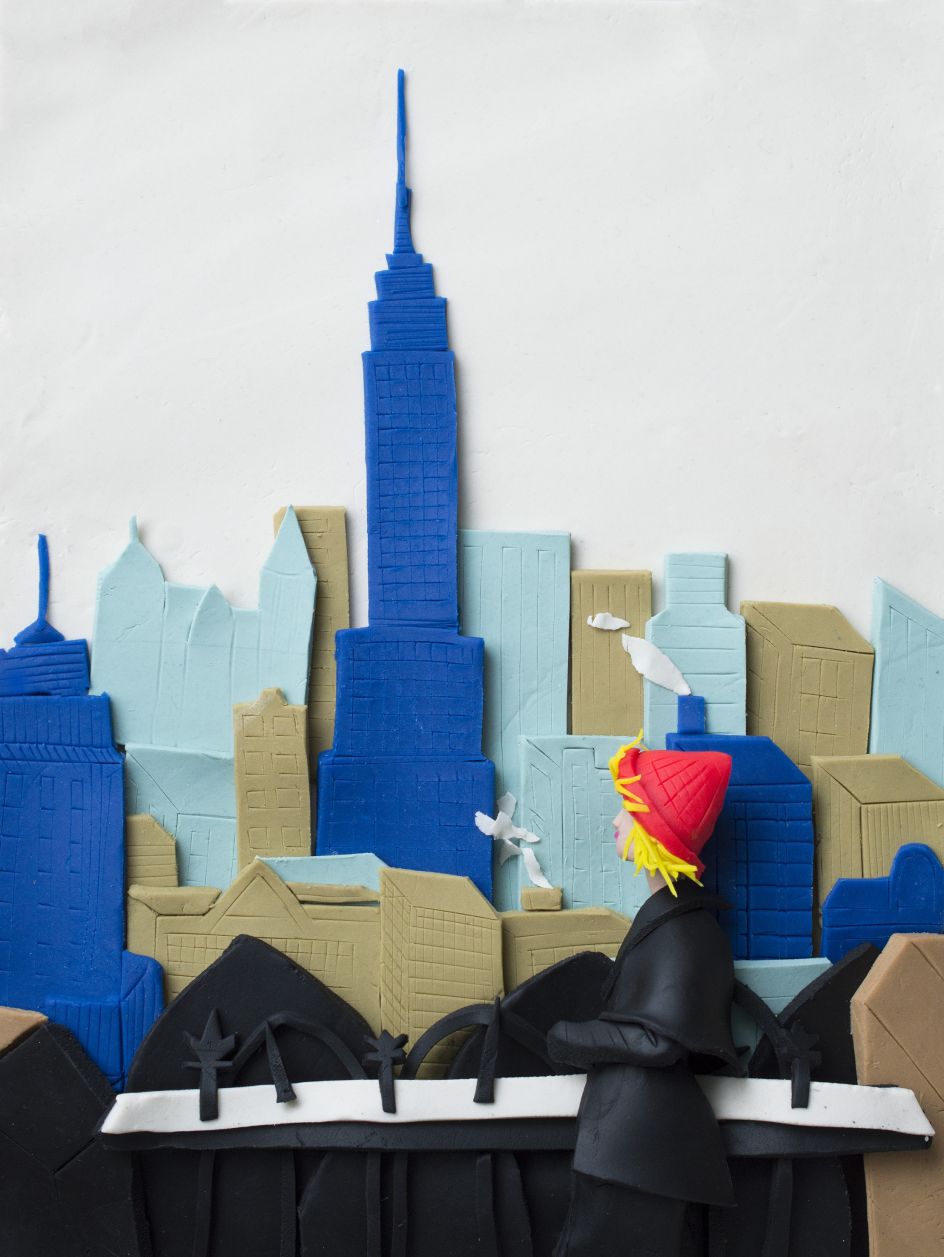Original photograph: [Empire State Building, New York City, 1955](http://pro.magnumphotos.com/C.aspx?VP3=SearchResult&VBID=2K1HZO6BUU25BW&SMLS=1&RW=1197&RH=579) by Elliott Erwitt rendered in Play-Doh by Eleanor Macnair  © Eleanor Macnair