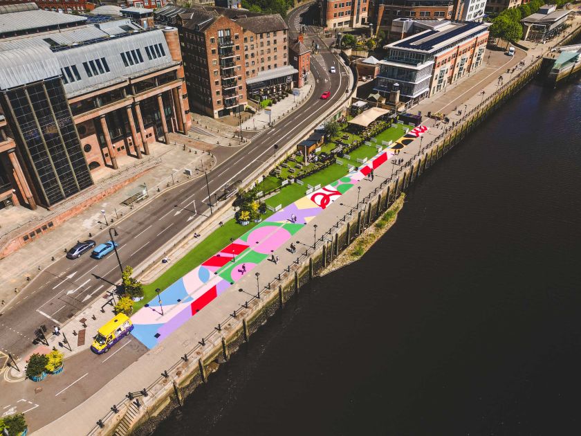 Spectacular 90-metre artwork adds life and colour to Newcastle Quayside