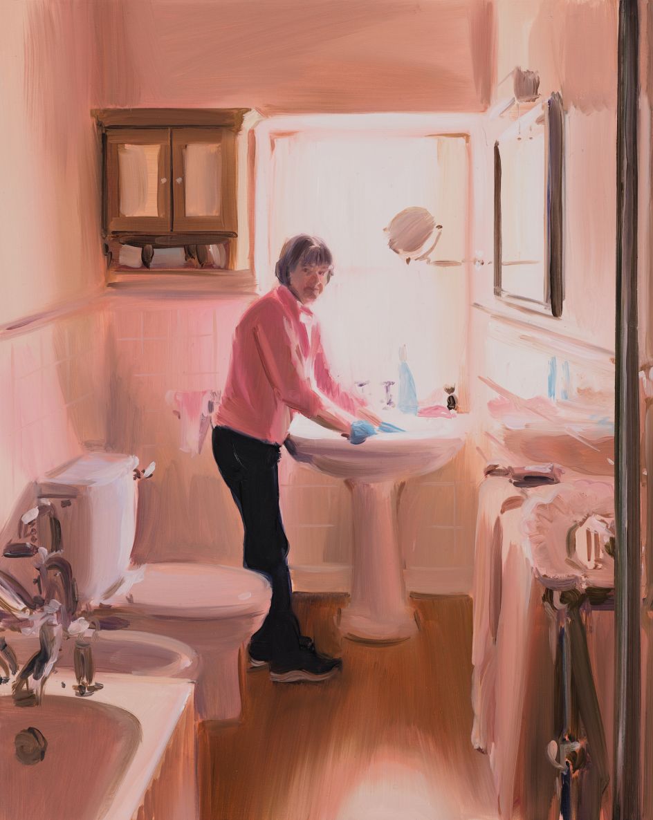 Caroline Walker Bathroom Sink Cleaning, Mid Morning, March, 2019