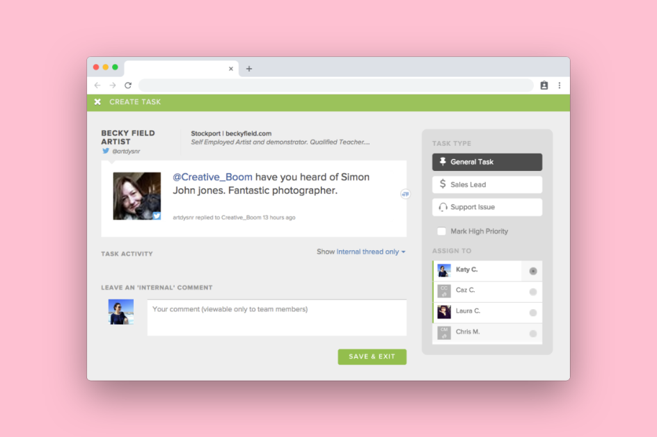 SproutSocial's HelpDesk tool