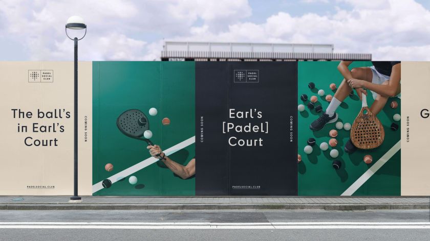 Thisaway incorporates shapes of the sport into Padel Social Club’s identity