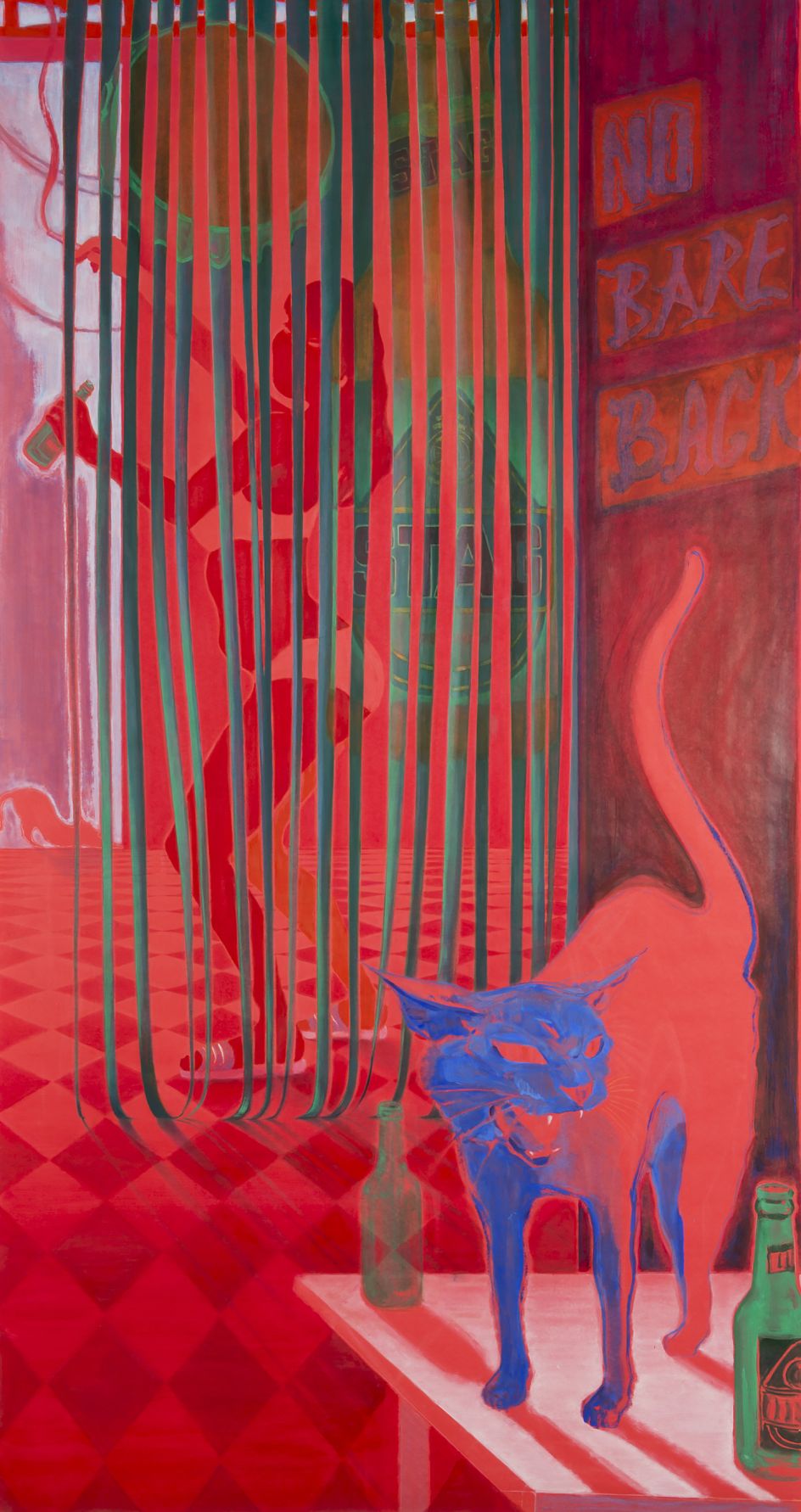 Lisa Brice (b.1968) Midday Drinking Den, after Embah II 2017 Oil on archival paper 2426 x 1303 mm Courtesy of the artist and Salon 94, New York © Lisa Brice