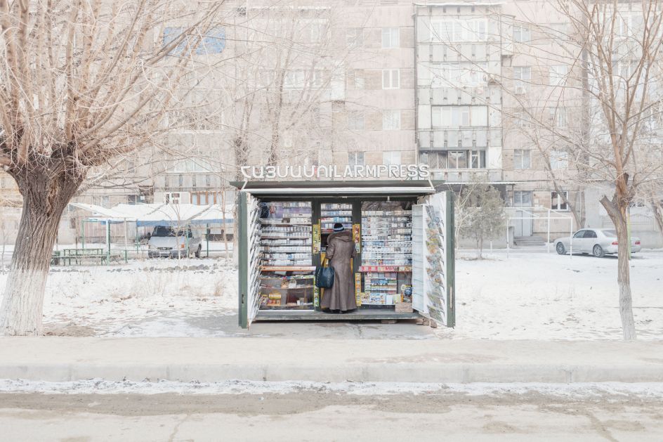 January, 2017. A woman buys a newspaper at a newsstand in Metsamor. Copyright: © stefano morelli, Italy, Shortlist, Professional, Contemporary Issues (Professional competition), 2018 Sony World Photography Awards
