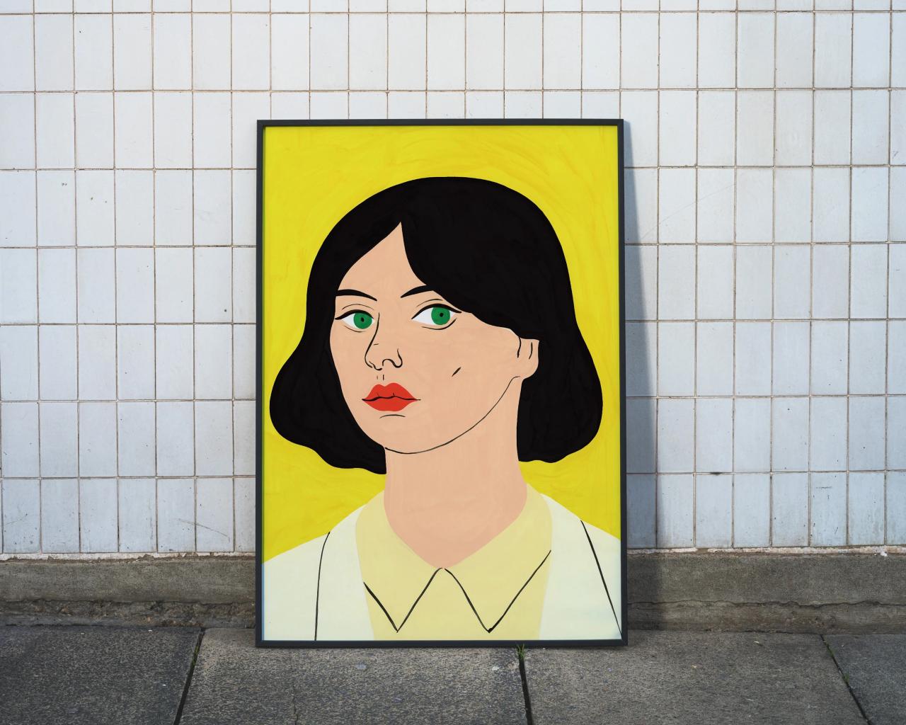 Yellow Portrait by Agathe Singer