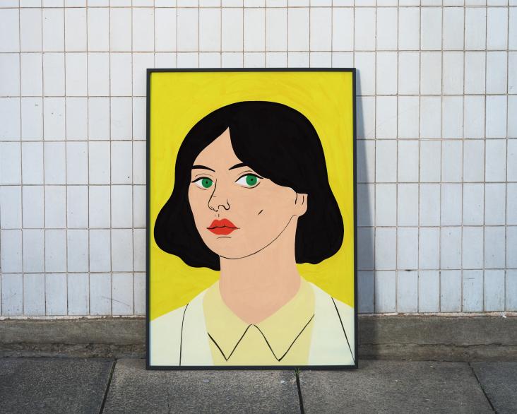 Yellow Portrait by Agathe Singer