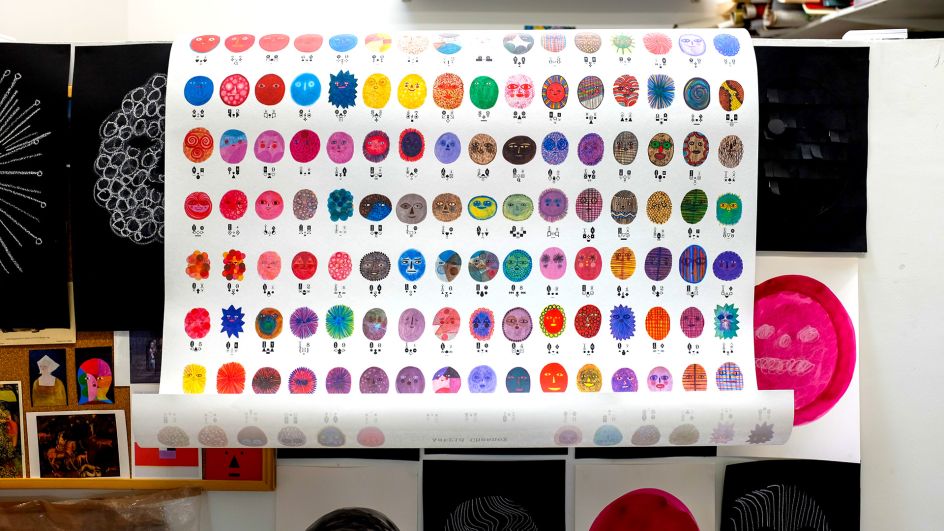 A signed HONDO poster by Astrid Chesney from their Facing Forward project