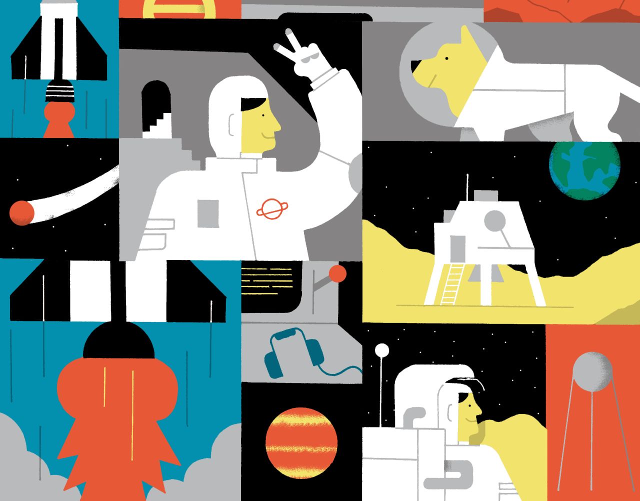 Space Mum Print by Andrew Hulme