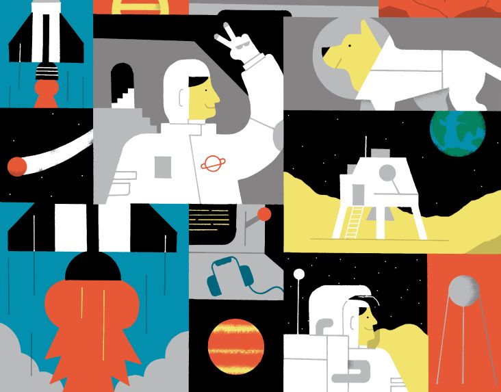 Space Mum Print by Andrew Hulme