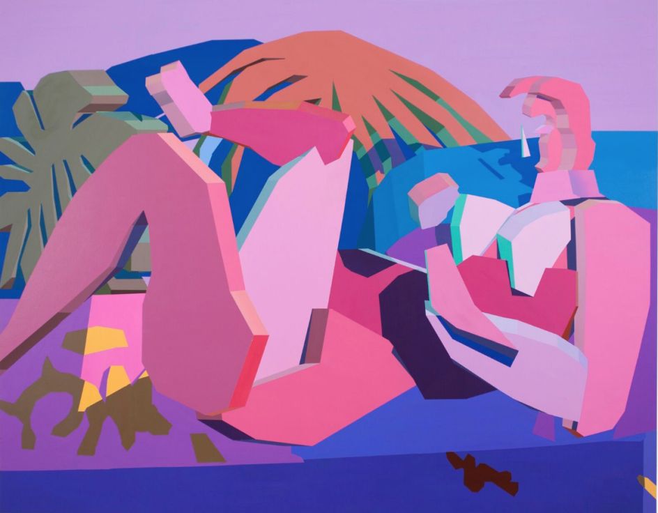 Woman II, 2017 Acrylic and flashe on panel 47 × 60 in Courtesy of the artist and VICTORI + MO