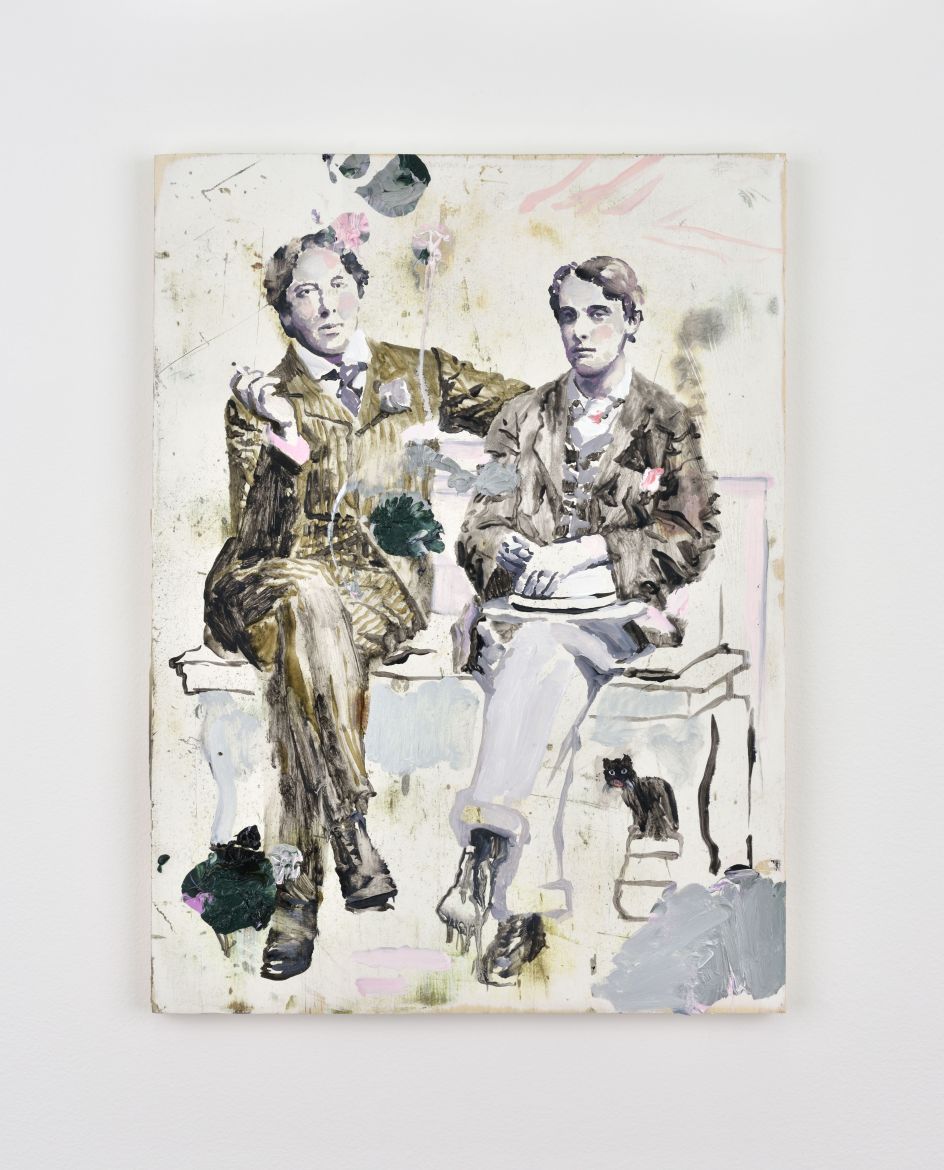 Ida TURSIC & Wilfried MILLE, Oscar Wilde & Lord Alfred Douglas, 2016 Oil on wood 15 3/4 x 11 3/4 inches 40 x 30 cm