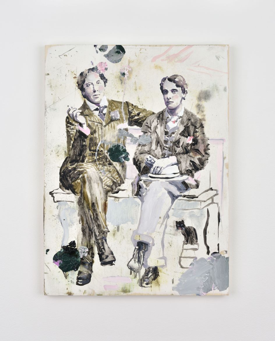 Ida TURSIC & Wilfried MILLE, Oscar Wilde & Lord Alfred Douglas, 2016 Oil on wood 15 3/4 x 11 3/4 inches 40 x 30 cm
