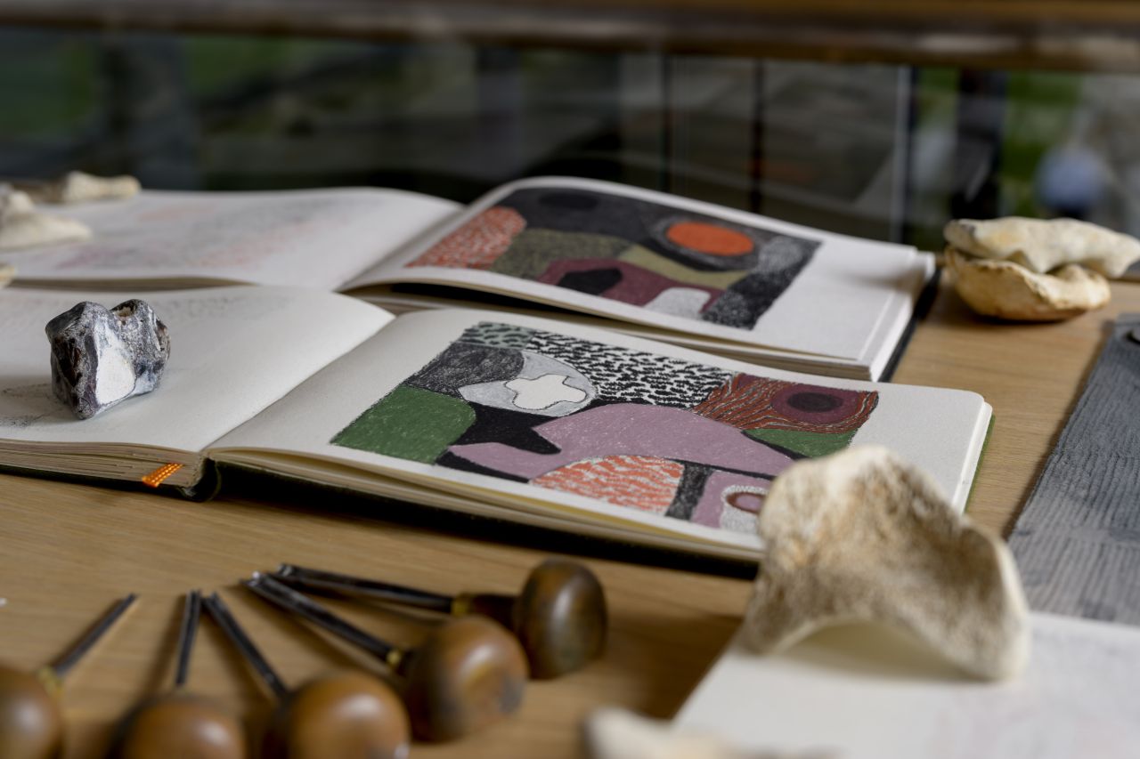 Melvyn Evans, Sketchbooks. Courtesy the artist and YSP. Photo © Jonty Wilde