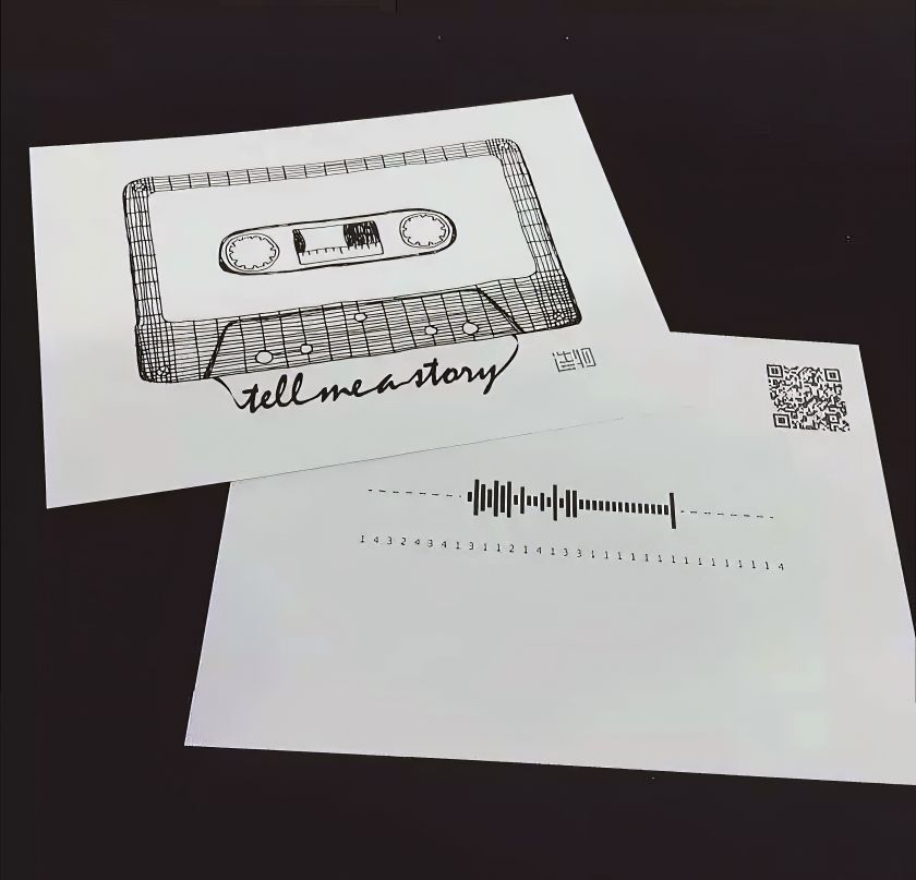 Iris Pan's art installation turns your love message into a soundwave postcard