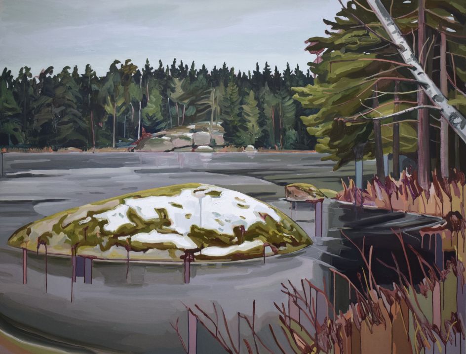 Cecilia Danell, Touching And Melting , 2018. Oil on canvas, 130 x 170 cm. Courtesy of Kevin Kavanagh Gallery