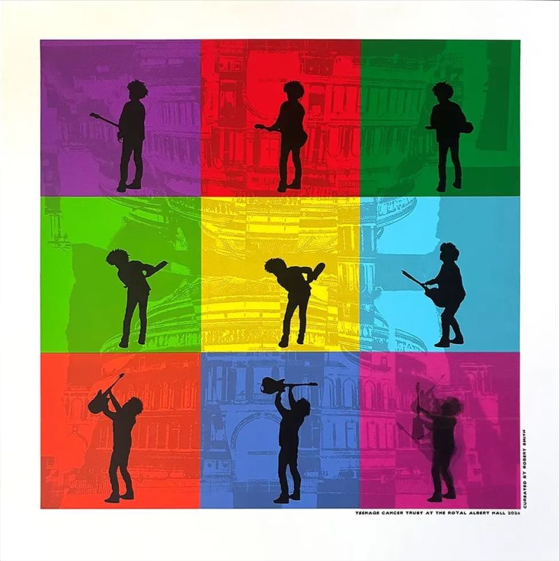 حرية إبداعية مطلقة  
ملصقات آندي فيلا  
لحفلات مؤسسة دعم مراهقي السرطان «تينيدج كانسر ترست» ٢٠٢٦