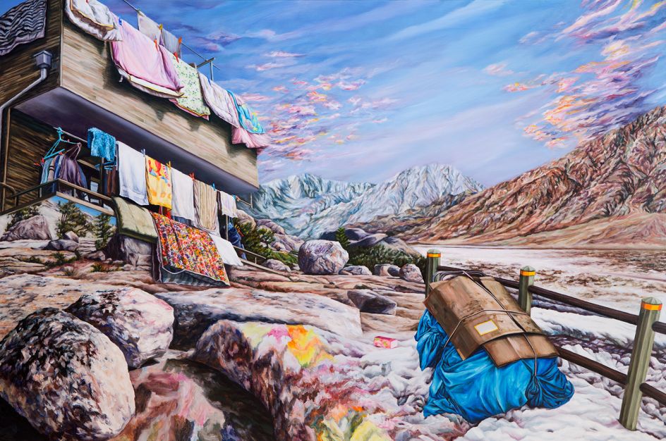 Kevin Chin, Pilgrimage, 2017, oil on Italian linen, 132 x 198 cm