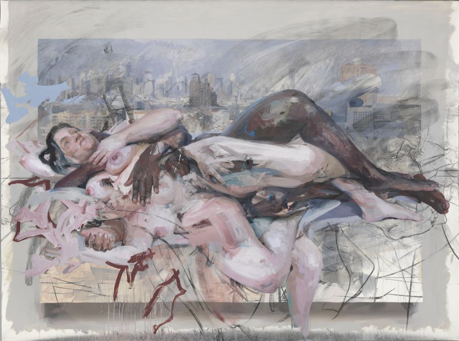 Olympia, 2013 - 2014 Charcoal and oil on canvas, 217 x 290 cm  © Jenny Saville. Courtesy of the artist and Gagosian
