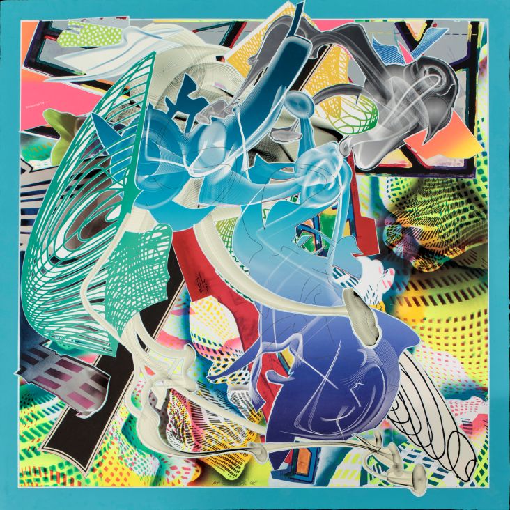 Frank Stella, American, born 1936. Cantahar, 1998. Lithograph, screenprint, etching, aquatint and relief on paper, 133.35 cm x 133.35 cm. Addison Gallery of American Art, Phillips Academy, Andover, MA, U.S.A. Tyler Graphics Ltd. 1974-2001 Collection, given in honor of Frank Stella, 2003.44.274. / © 2017 Frank Stella / Artists Rights Society (ARS), New York