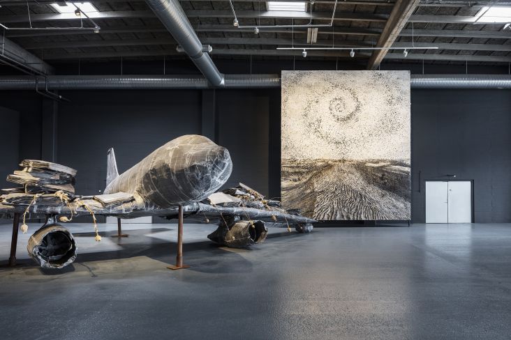 Anselm Kiefer. For Louis-Ferdinand Céline: Voyage au bout de la nuit. Installation shot, Copenhagen Contemporary 2016. Photo: Anders Sune Berg