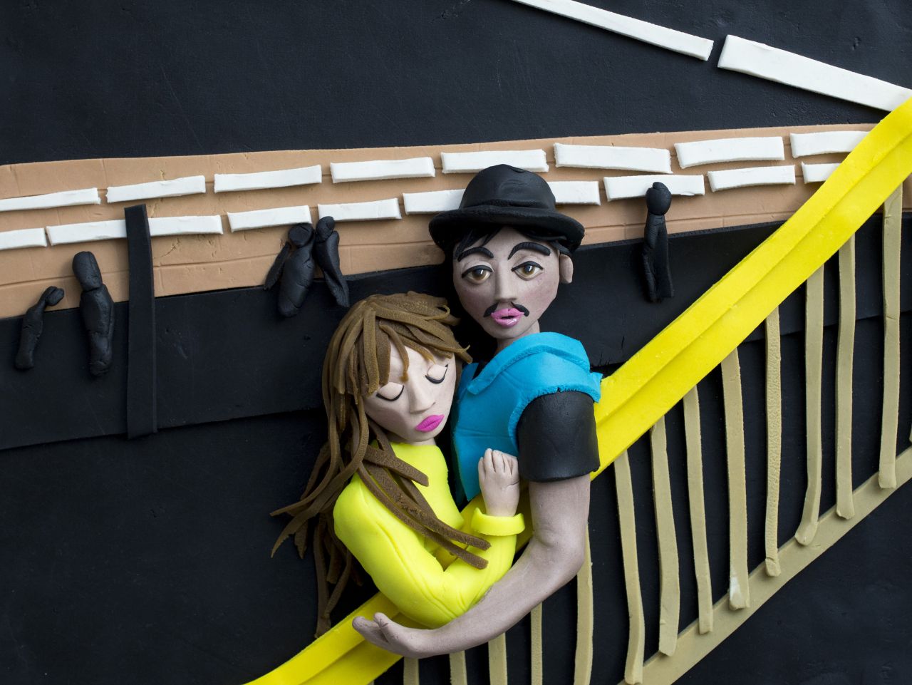 Original photograph: [Subway, NYC 1980](http://pro.magnumphotos.com/C.aspx?VP3=SearchResult&VBID=2K1HZO6BUUJG8D&SMLS=1&RW=1197&RH=579) by Bruce Davidson rendered in Play-Doh by Eleanor Macnair © Eleanor Macnair