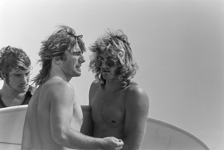 Allen Sarlo, Glen Kennedy, John Thornton, Malibu, CA 1971 – Photo © Jeff Divine