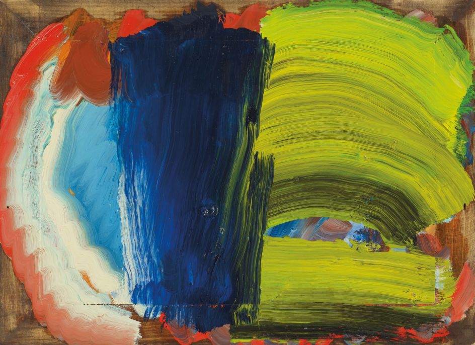 Howard Hodgkin Letters from Bombay, 2012–14 Oil on wood, 40 x 54.9cm | Credit: © Howard Hodgkin Courtesy the artist and Gagosian