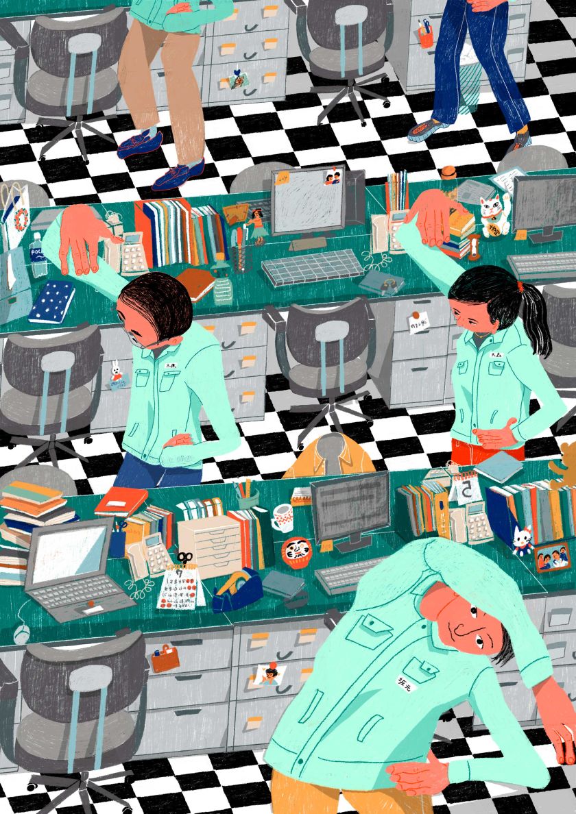 Yuki Uebo's crowded illustrations are inspired by the hustle and bustle of Tokyo life
