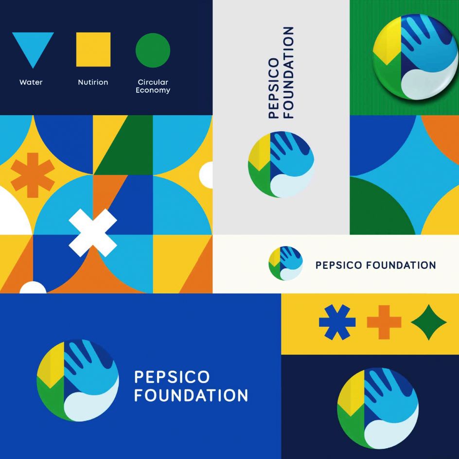 Pepsico Foundation Identity System by Dennis Furniss, winner in the Graphics, Illustration and Visual Communication Design Category, 2020-2021.