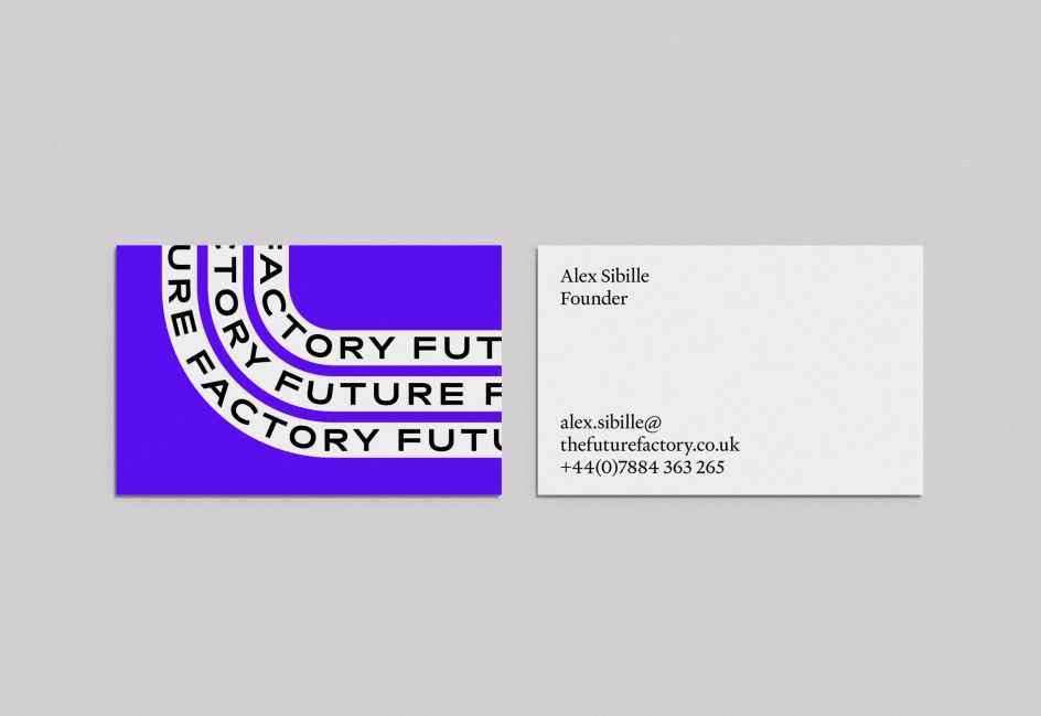The bold colours stand out on business cards