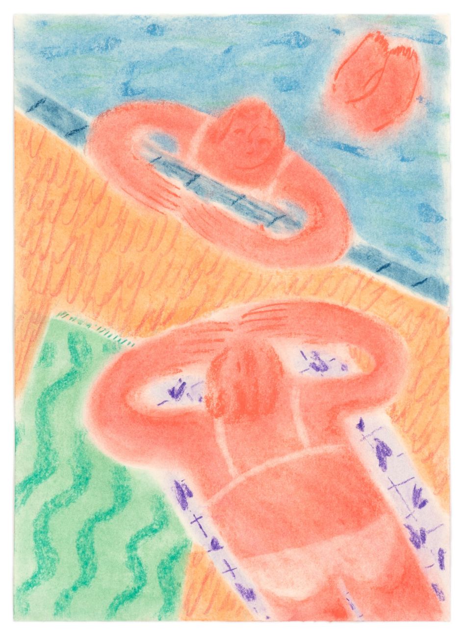 Coline Marotta, Untitled 3, 2019. Soft pastel & coloured pencil on paper